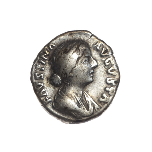 Denarius of Faustina the Younger (ca. 130–176), Roman Empress (161–176); issuer: Marcus Aurelius