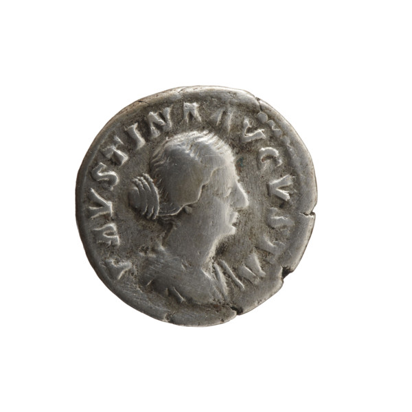 Denarius of Faustina the Younger (ca. 130–176; Roman empress 161–176), issuer Marcus Aurelius