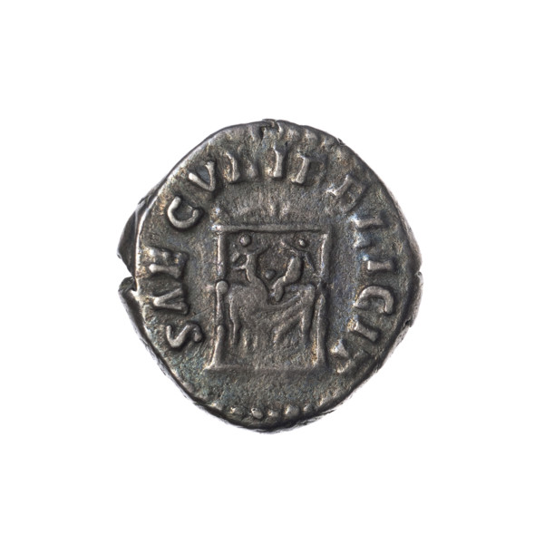 Denarius of Faustina the Younger (ca. 130–176; Roman empress 161–176) issued under Marcus Aurelius