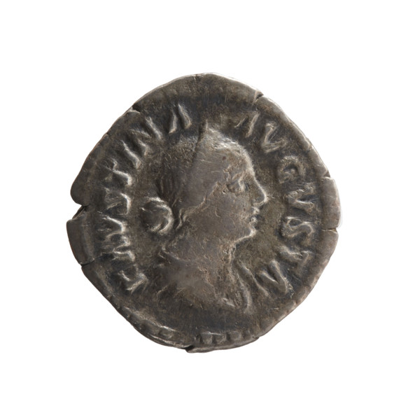 Denarius, Faustina the Younger (ca. 130–176; Roman empress 161–176), Marcus Aurelius (121–180;