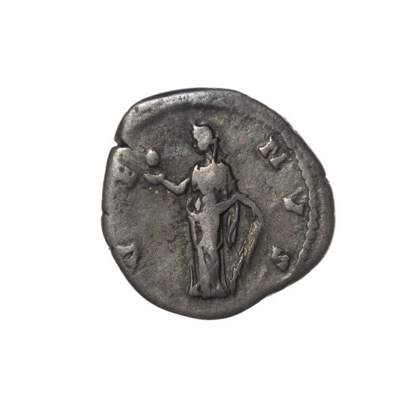 Denarius of Faustina the Younger (ca. 130–176; Roman empress 161–176; Augusta 147–161). Obverse: