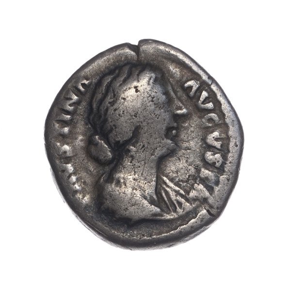 Denarius of Faustina the Younger (ca. 130–176), Roman empress 161–176; issuer Marcus Aurelius