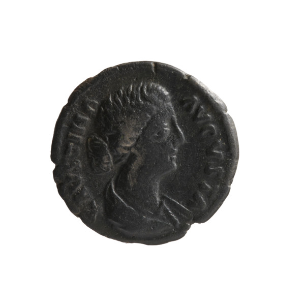 Denarius of Faustina the Younger (ca. 130–176), Marcus Aurelius (issuer). Obverse: Bust of Faustina