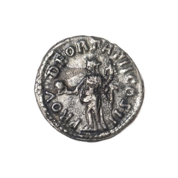 Denarius of Lucius Verus (130–169; Roman emperor 161–169). Obverse: Head of Lucius Verus uncovered