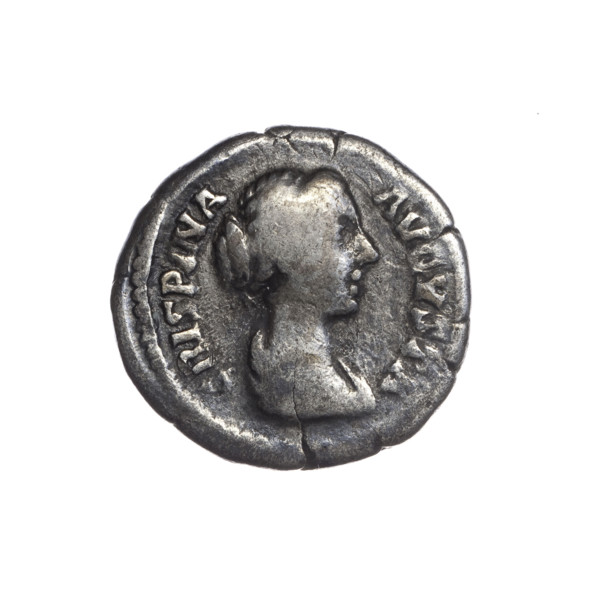 Denarius, Crispina (164–192?, Roman empress 178–192), Commodus (161–192, Roman emperor 177–192) —