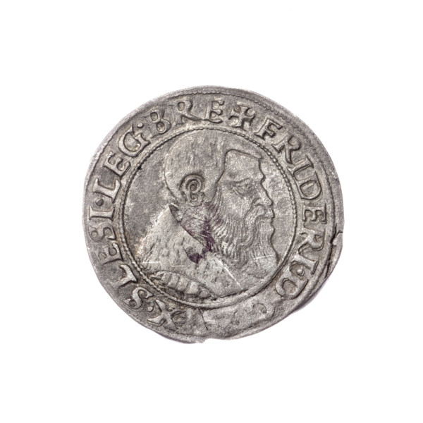 Obv. Male bust turned right with beard and sideburns, in a coat with a wide collar; in the rim