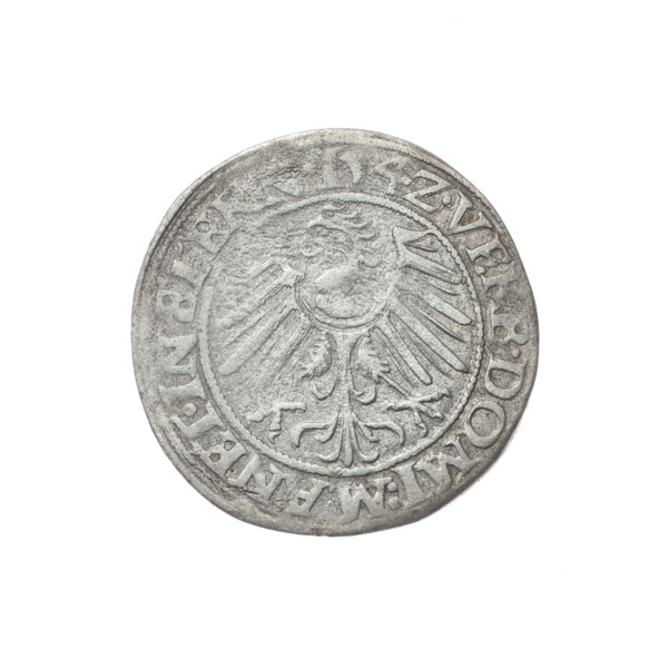 Obverse: Male bust turned right, with a beard and sideburns, wearing a coat with a wide collar; in