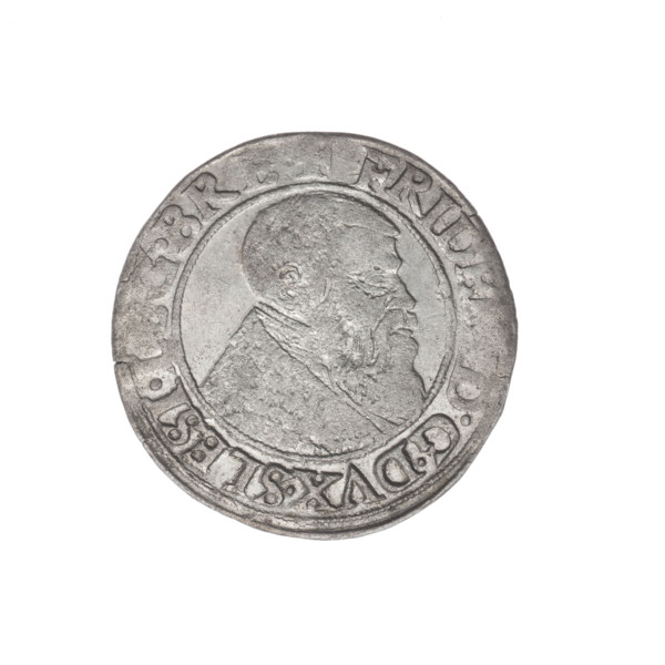 Obverse: Male bust turned right, with a beard and sideburns, wearing a coat with a wide collar; in