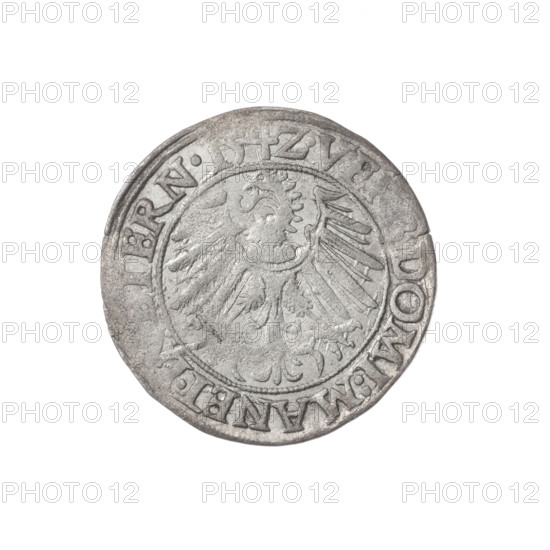Obverse: Male bust turned right, with a beard and sideburns, in a coat with a wide collar; in the