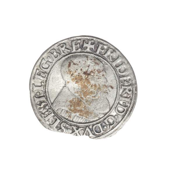 Obverse: Male bust turned right, with a beard and sideburns, in a coat with a wide collar; in the