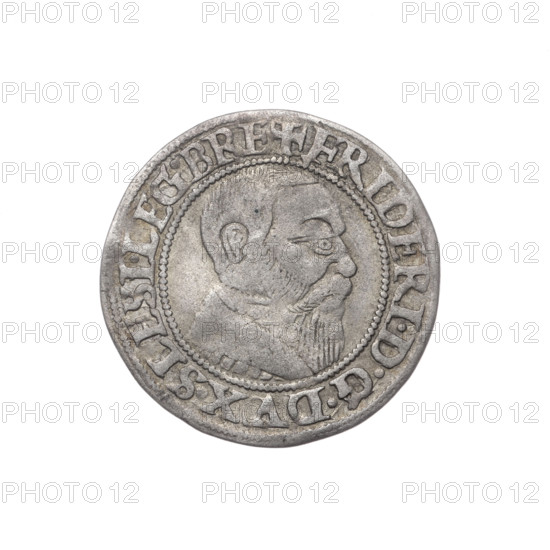Obverse: Male bust turned right, with a beard and sideburns, in a coat with a wide collar; in the