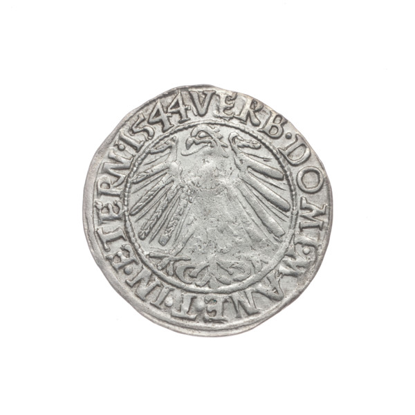Obv.: Male bust in armour turned right with beard and sideburns; in the rim between the pearly