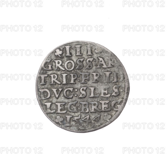 Obverse: Male bust in armour turned right, with a beard and sideburns; in the rim a pearl border