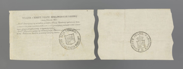 Receipt and notification of the National Government; securities; registered receipt; January