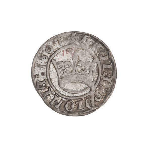 Crown half-grosz, Sigismund I the Old (King of Poland; 1506–1548). Obverse: Polish crowned eagle