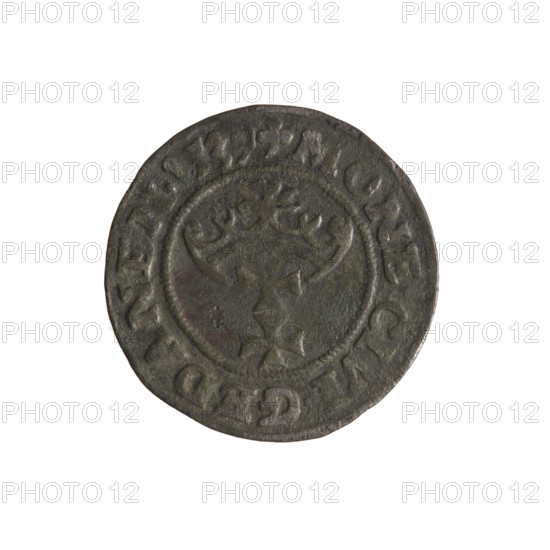 Gdansk szelag, Sigismund I the Old (King of Poland; 1506–1548). Obverse: Eagle of Royal Prussia; in