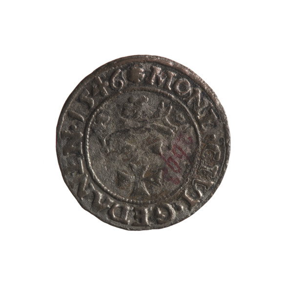 Gdansk szelag, Sigismund I the Old (King of Poland; 1506–1548). Obverse: Eagle of Royal Prussia; in