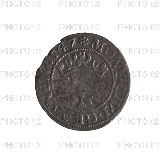 Gdansk szelag, Sigismund I the Old (King of Poland; reign 1506–1548). Obverse: Eagle of Royal