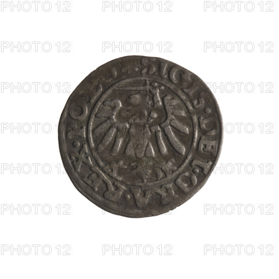 Gdansk szelag, Sigismund I the Old (King of Poland; 1506–1548). Obverse: Eagle of Royal Prussia; in