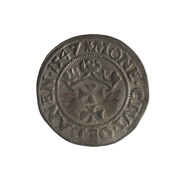 Gdansk szelag, Sigismund I the Old (King of Poland; 1506–1548). Obv.: Eagle of Royal Prussia; in