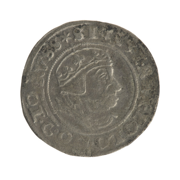 Gdansk grosz, Sigismund I the Old (King of Poland; 1506–1548). Obv.: Crowned male bust in profile