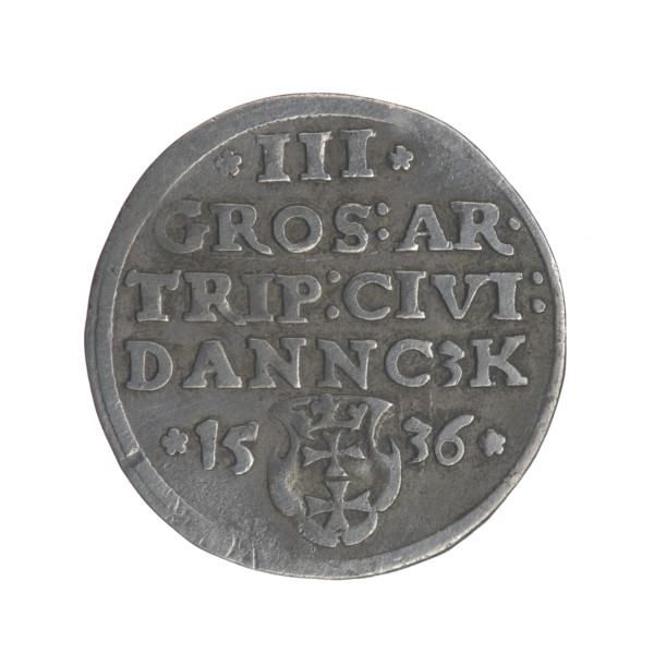Gdansk troika, Sigismund I the Old (King of Poland; 1506–1548). Jagiellonians dynasty. Obverse:
