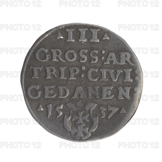 Gdansk trojak, Sigismund I the Old (King of Poland; 1506–1548). Polish coin (Gdansk), Jagiellonians