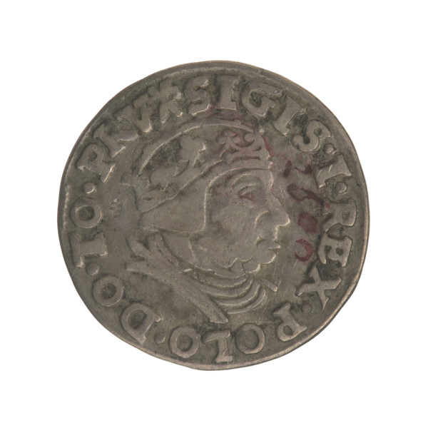 Gdansk troika, Sigismund I the Old (King of Poland; 1506–1548), Polish coin, Jagiellon dynasty,