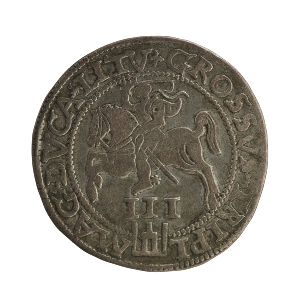 Lithuanian trojak, Sigismund II Augustus (king of Poland; 1544–1572). Coats of arms, Jagiellonians