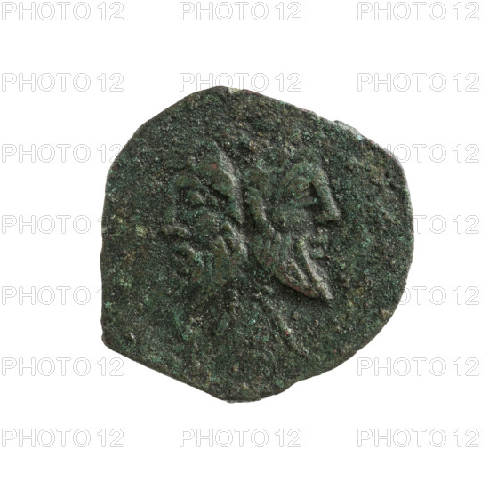 Titius, Q. (fl. 90 BC), publisher. Janus (mythology); ships; ship's prow; head of Janus. Obv.: Head