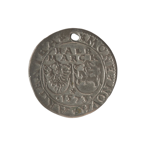Livonian half-mark (half-fine), Sigismund II Augustus (king of Poland; 1544–1572), (interregnum),