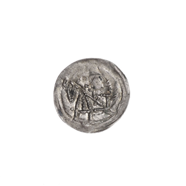 Denarius of Boleslaw III Krzywousty (prince of Poland; ca. 1086–1138), ca. 1125–1138. Obverse: in a