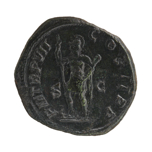 Sestertius, Alexander Severus (Roman emperor; 222–235). Obverse: Bust of Alexander Severus right