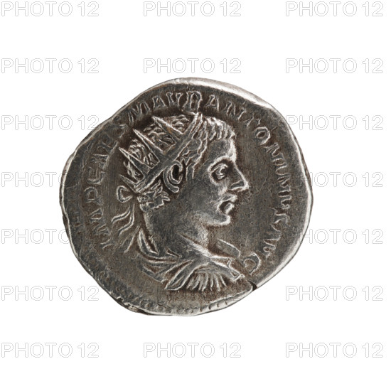 Antoninian of Elagabalus (Roman emperor 218–222). Obverse: Bust of Elagabalus facing right wearing