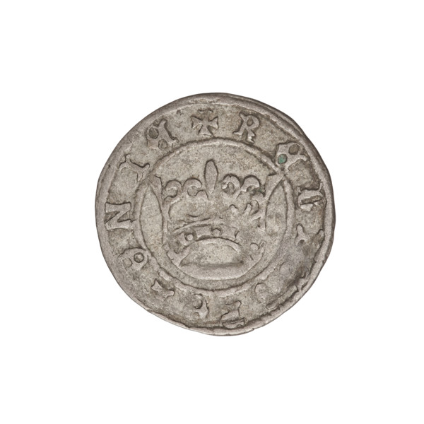 half-grosz korona, Sigismund I the Old (King of Poland; 1506–1548), obverse: Polish eagle with head