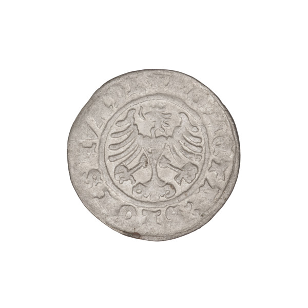 Crown half-grosz, Sigismund I the Old (King of Poland; 1506–1548). Obverse: Polish eagle with