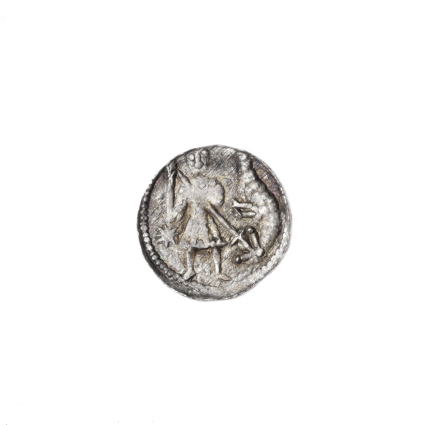 Denarius of Boleslaw III Krzywousty (prince of Poland; c. 1125–1138). Obverse: in a beaded border,