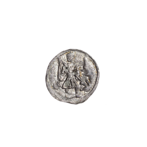 Denarius, Boleslaw III Krzywousty (prince of Poland; 1086–1138). Obverse: in the beaded border, a