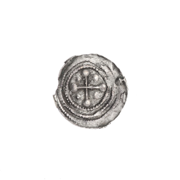 Denarius of Boleslaw III Krzywousty (prince of Poland; c. 1125–1138). Obverse: in the beaded