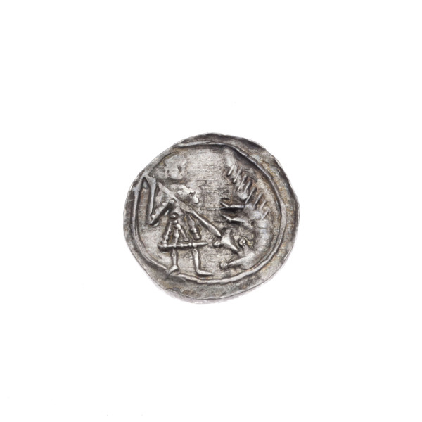 Denarius of Boleslaw III Krzywousty (prince of Poland; 1086–1138 / 1107–1138). Obverse: within a