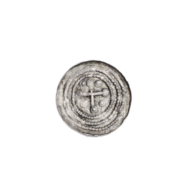 Denarius of Boleslaw III Krzywousty (prince of Poland, c. 1086–1138), c. 1125–1138. Av.: In a