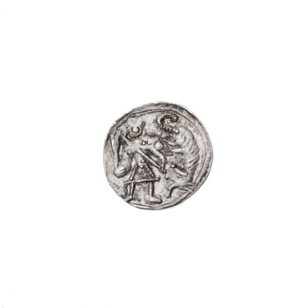 Denarius, Boleslaw III Krzywousty (prince of Poland; 1086–1138). Av.: In the linear border, a