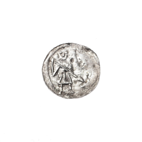 denarius, Boleslaw III Krzywousty (prince of Poland; 1086-1138), allegories, spearhead (issue