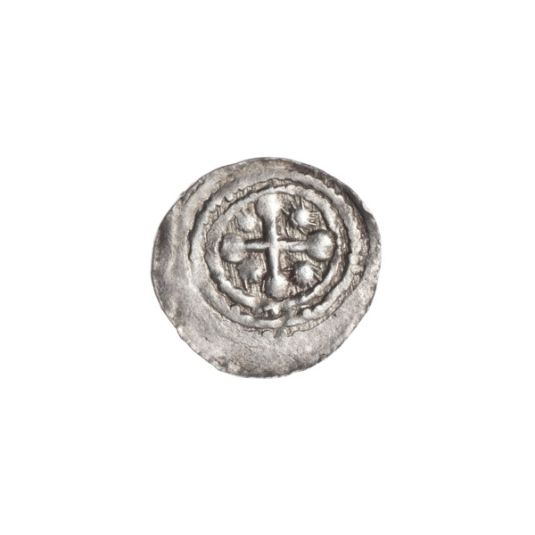 Denarius, Boleslaw III Krzywousty (prince of Poland; 1086–1138). Obverse: in the linear border, a