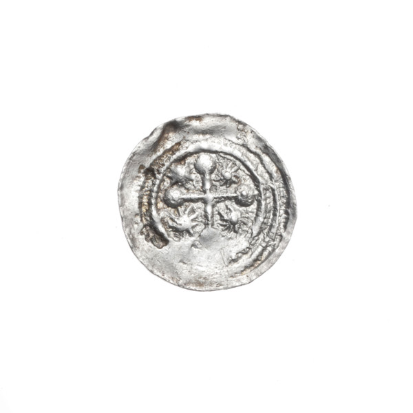 Denarius of Boleslaw III Krzywousty (prince of Poland; ca. 1086–1138), ca. 1125–1138. Obverse: in a