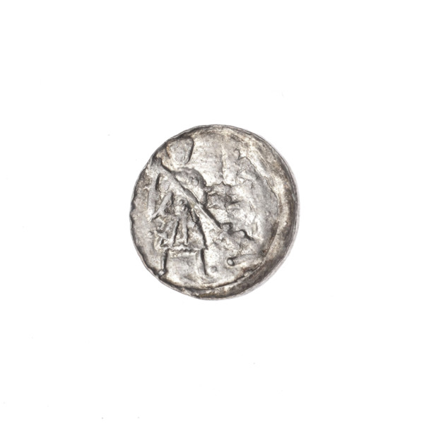 Denarius of Boleslaw III Krzywousty (prince of Poland; ca. 1086–1138), ca. 1125–1138. Obverse: in a
