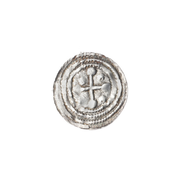 Denarius of Boleslaw III Krzywousty (prince of Poland; ca. 1086–1138), ca. 1125–1138. Obverse: in a
