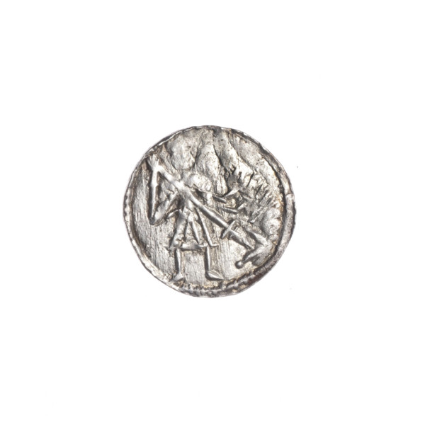 Denarius, Boleslaw III Krzywousty (prince of Poland; 1086–1138). Obverse: in a beaded border, a
