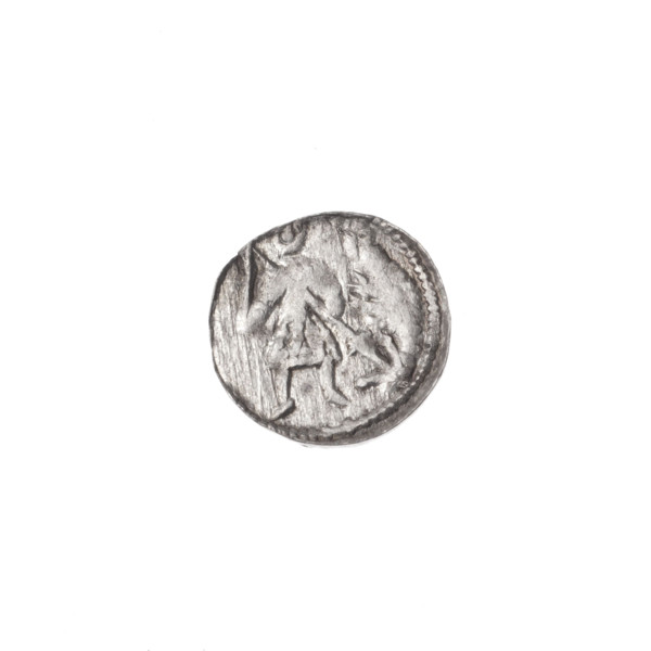 Denarius of Boleslaw III Krzywousty (prince of Poland; 1086–1138). Obverse: within a beaded border,