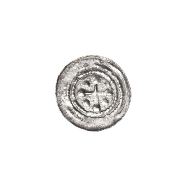 Denarius, Boleslaw III Krzywousty (prince of Poland; 1107–1138). Obverse: in a linear border, a